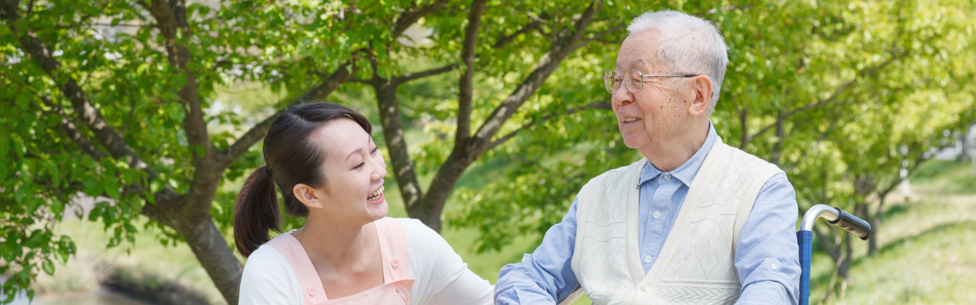 caregiver assisting veteran senior